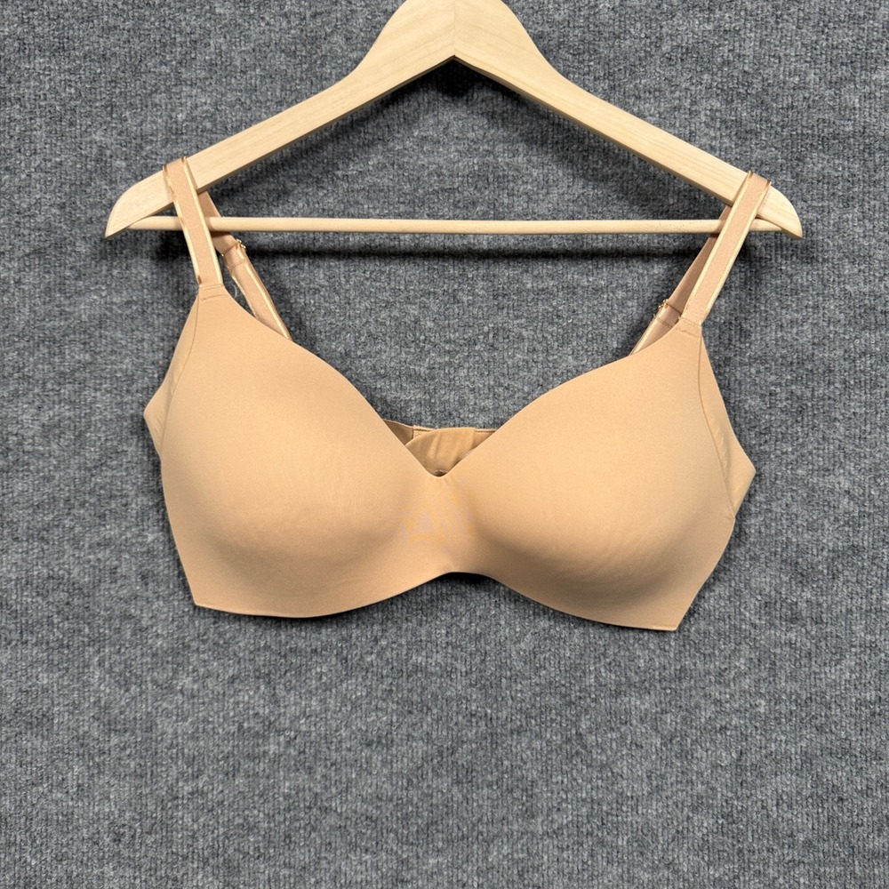 Knix Size 5 US 36D Bra‎ Nude Beige Seamless Padded Nylon Blend Adjustable Straps
